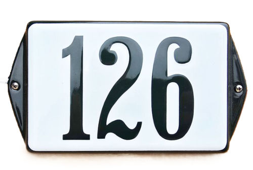 Emaille huisnummerbord Oor
