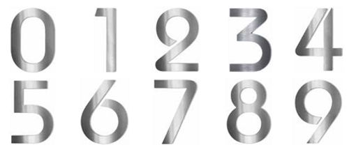 Losse RVS Look Cijfers | Moderne Design | Geen of Blinde sluiting