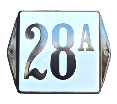 Emaille huisnummerbord Oor