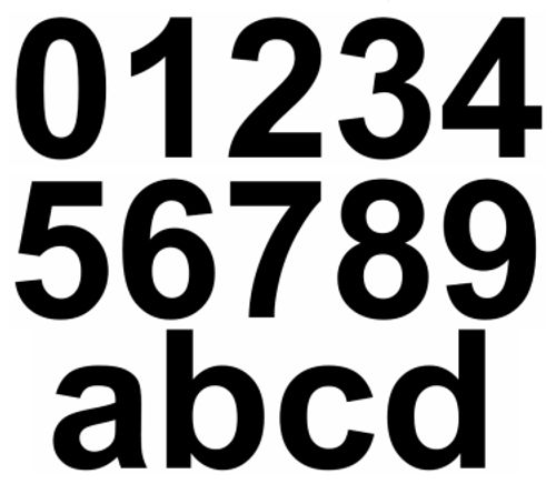 Groot Zwarte moderne huisnummer | Acrylaat Losse cijfers | Blinde sluiting