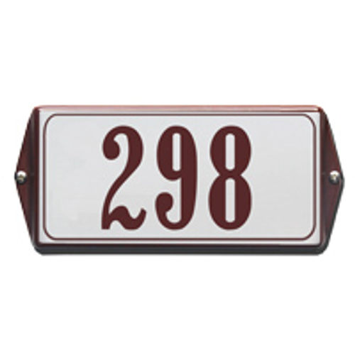 Huisnummerbord model oor gekleurde oren en kader