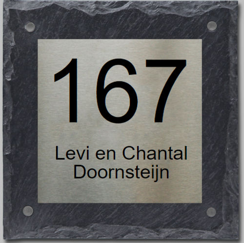 Leisteen naambord