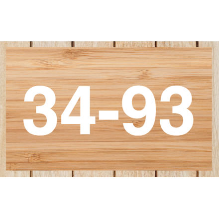 Huisnummerbord Bamboe hout