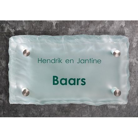 Glazen naambord