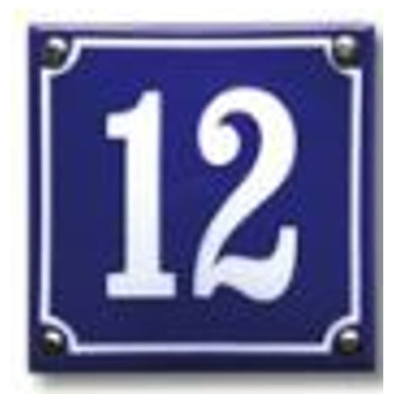 Goedkoop emaille huisnummer Wit