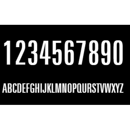 Emaille huisnummer model Quadra