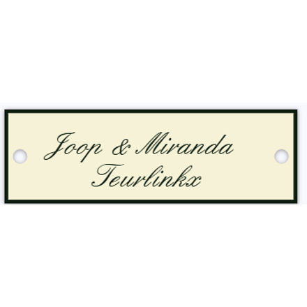 Emaille naambordjes voordeur