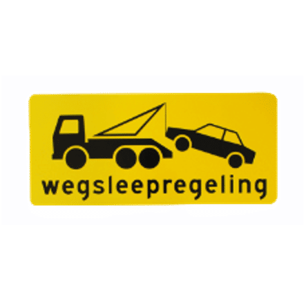 Wegsleepregeling bord | Aluminium