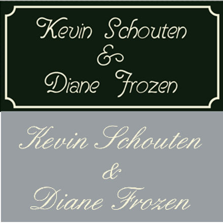 Emaille naamborden met eigen tekst