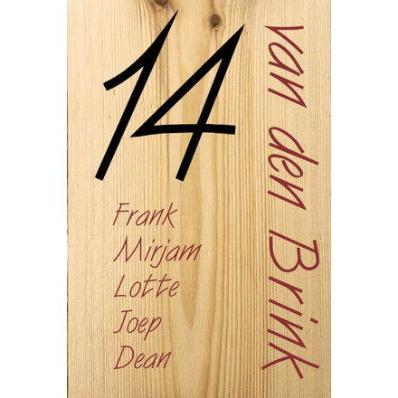 Houten naambord goedkoop