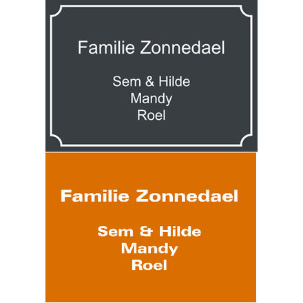 Emaille naamborden met eigen tekst
