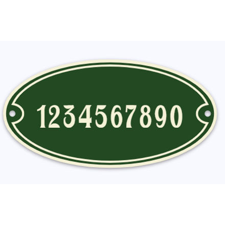 Geëmailleerd huisnummerbordje