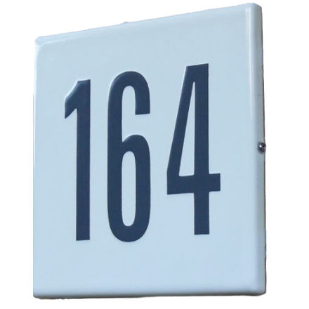 Emaille huisnummer model Quadra