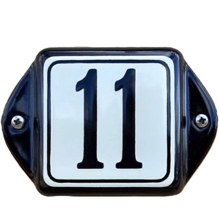Klein huisnummer emaille