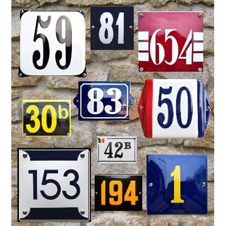 Design huisnummers van emaille