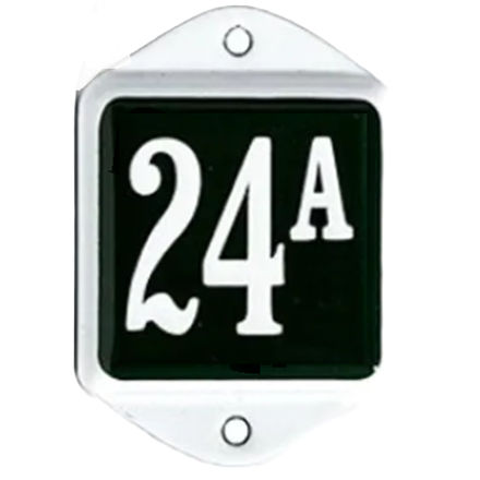 Emaille Huisnummerbordje voor smalle kozijnen