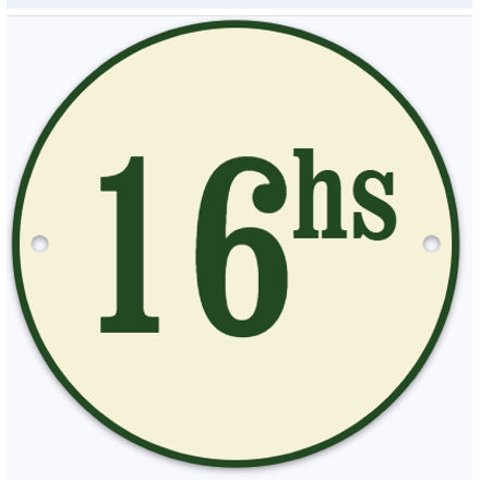 Huisnummer rond met rand