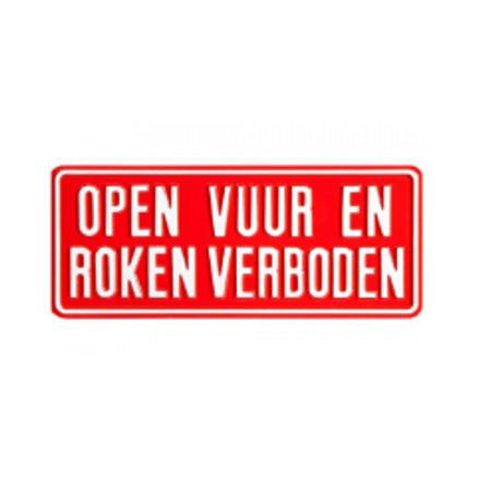 Verbodsborden Open Vuur en Roken Verboden | Geperst Aluminium | 4 Modellen