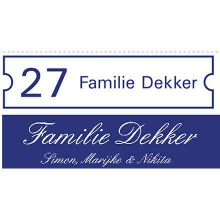 Emaille naamborden met eigen tekst