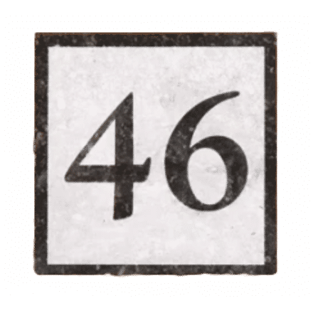 Natuurstenen huisnummerbordje | Belgisch hardsteen nummerbord | Diverse cijfertypes | Blinde sluiting