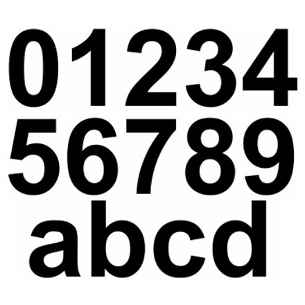 Zwarte moderne husnummers | Acrylaat Losse cijfers | Blinde sluiting