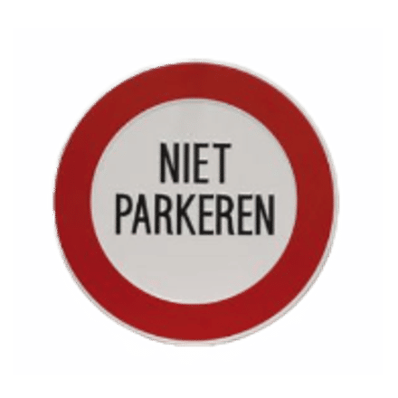 Pictogrammen Niet Parkeren | Geperst Aluminium | 3 Modellen