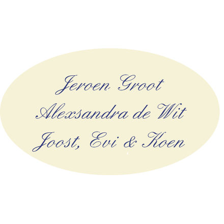 Groot Emaille naamborden | Ovaal | Gebold | Diverse kleurcombinaties en lettertypes |