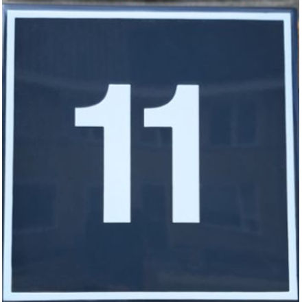 Emaille huisnummer Bloomingdale