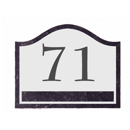 Nummerborden van natuursteen | Belgisch hardsteen nummerbord | Diverse cijfertypes | Blinde sluiting