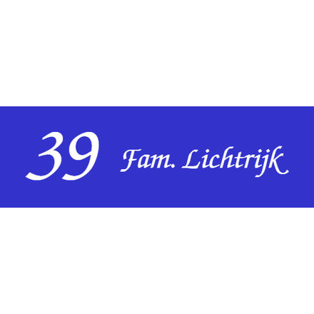 Kunststof naambord | Verschillende kleurcombinaties | Gaatjes of zelfklevend |