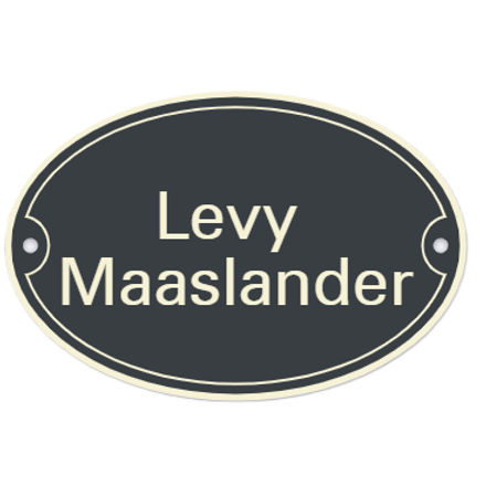 Naambord emaille ovaal