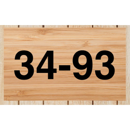 Huisnummerbord Bamboe hout