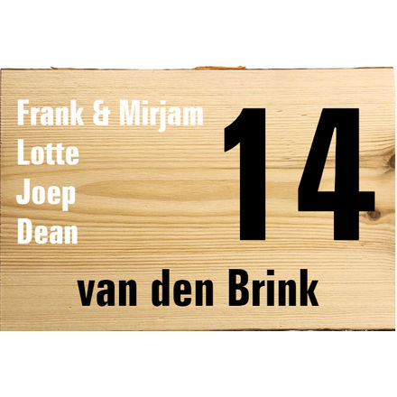 Goedkoop houten naamborden