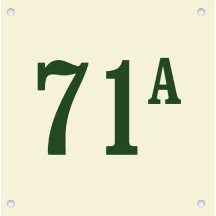 Geëmailleerd huisnummer