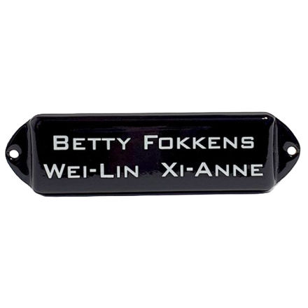 Jaren 30 naamplaatjes