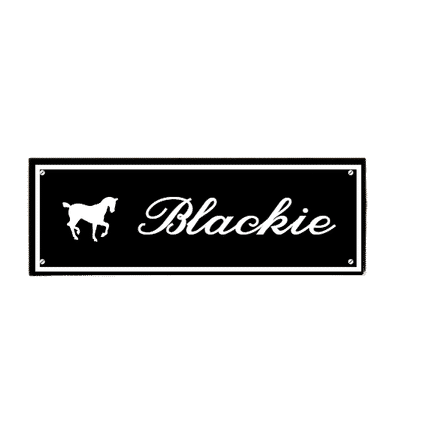 Paardenborden voor stal | Aluminium | Kader | Kleur Zwart