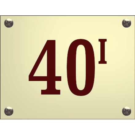 Emaille huisnummerbord 