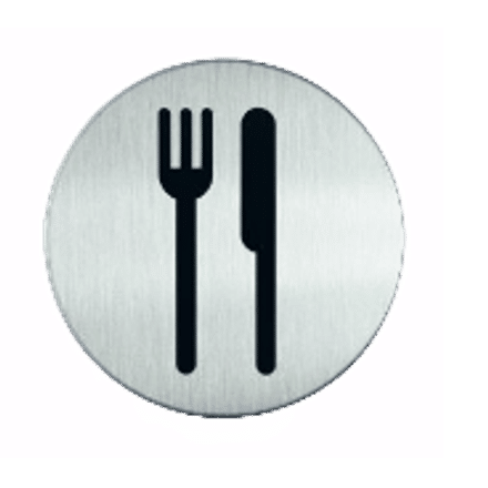 Pictogram Restaurant | Opdruk zwart | Lasertechniek | Zelfklevend