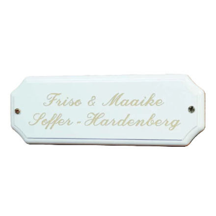 Houten naambord