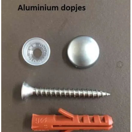 Vierkant RVS naamplaat