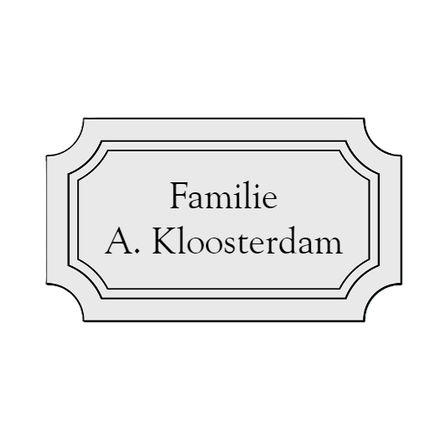 Kunststof voordeurbordjes sier