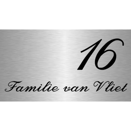 Aluminium naambord