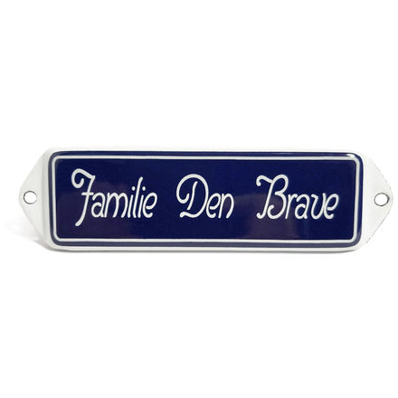 Geëmailleerde naambordjes model "OOR"