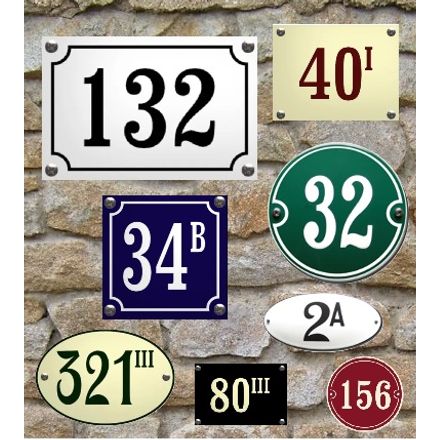 Emaille huisnummers gebold