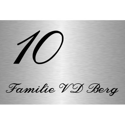 Aluminium naambord