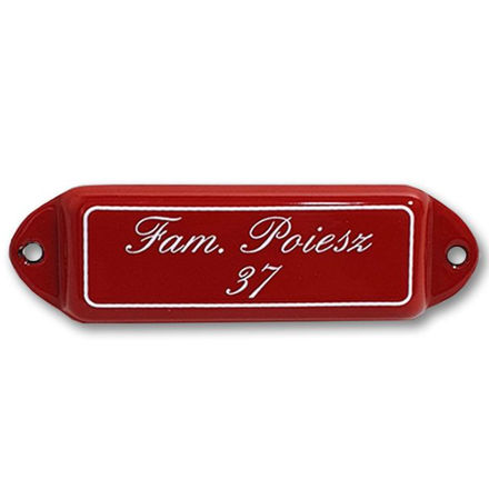 Goedkoop naamplaatje model "OOR"