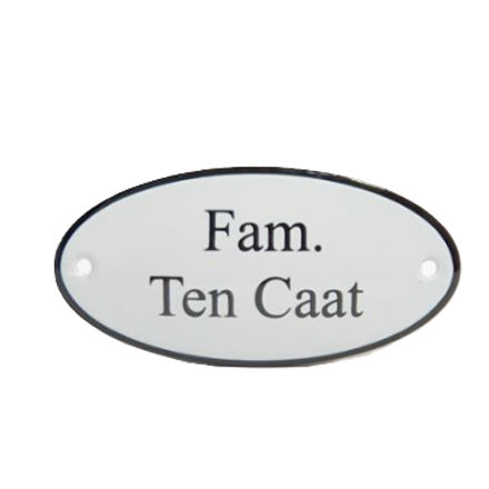 Klein emaille naamplaatje