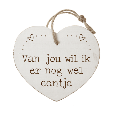 Houten hartenwens: Van jou wil ik...