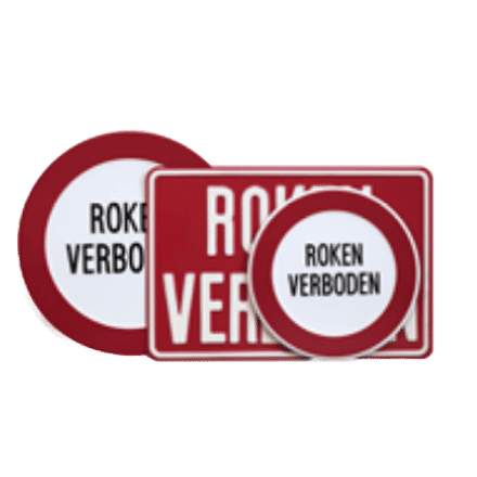 Verbodsborden Roken Verboden | Geperst Aluminium | 4 Modellen