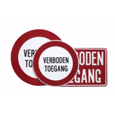 Verbodsborden Verboden Toegang | Geperst Aluminium | 4 Modellen